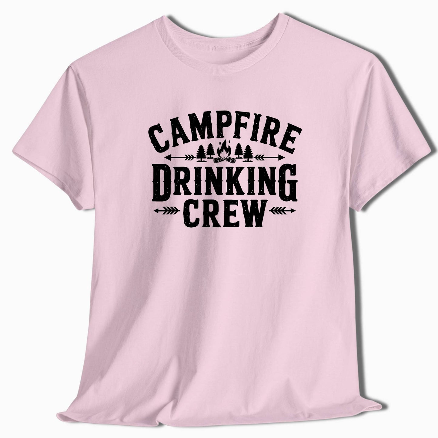 Campfire Drinking Crew T-Shirt for Campers - t13a25