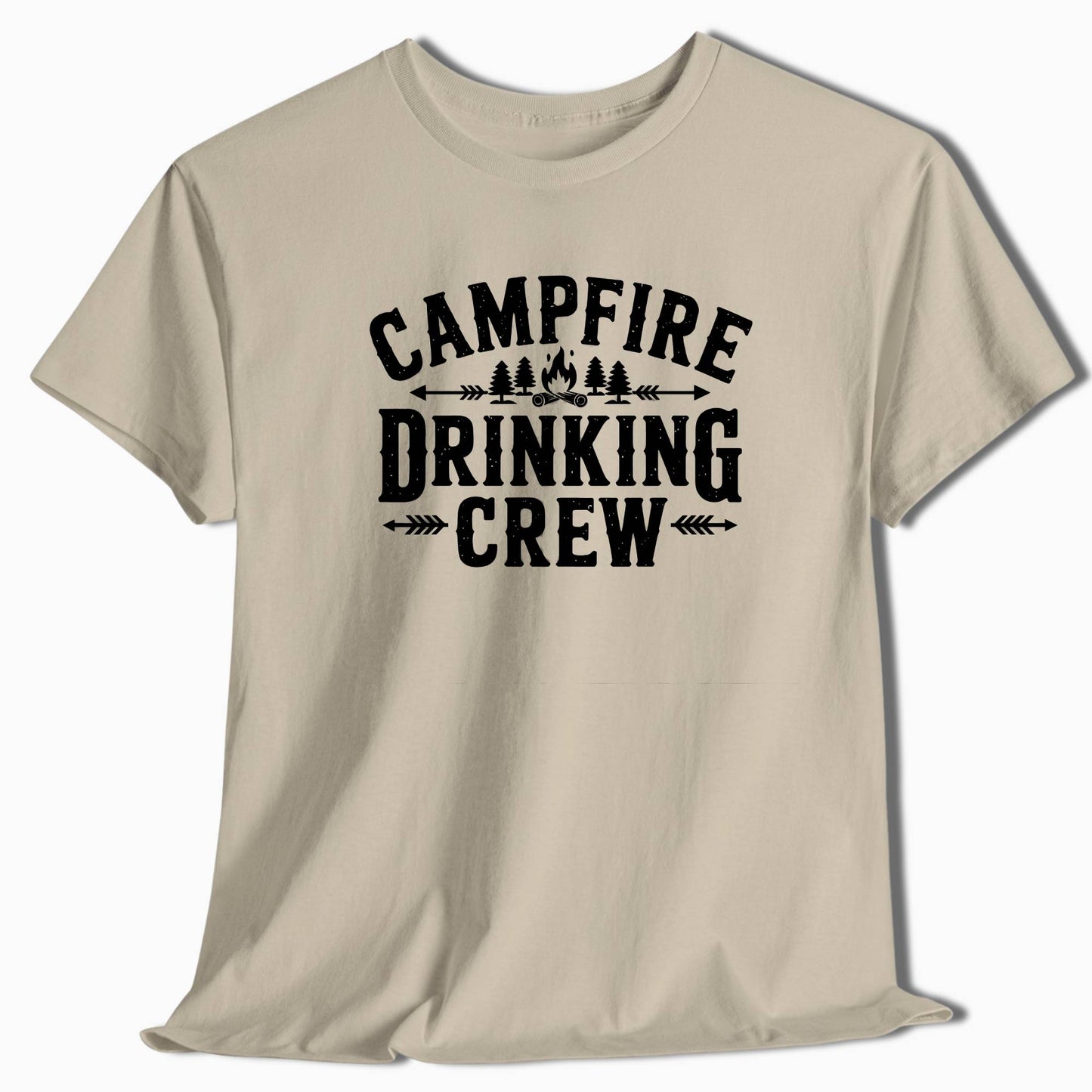 Campfire Drinking Crew T-Shirt for Campers - t13a25