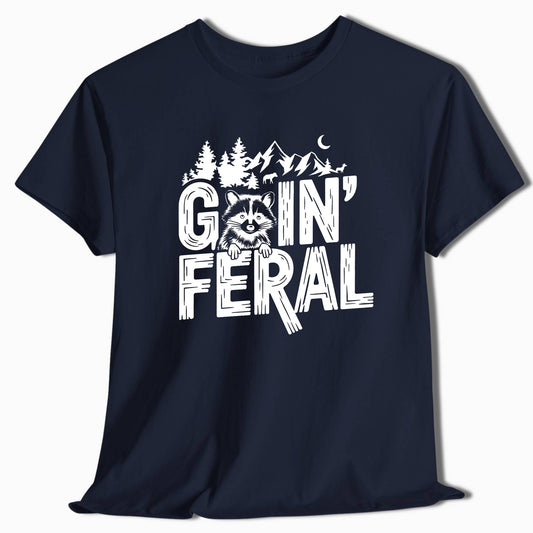 Camping T-Shirt Goin' Feral Raccoon - t141a25