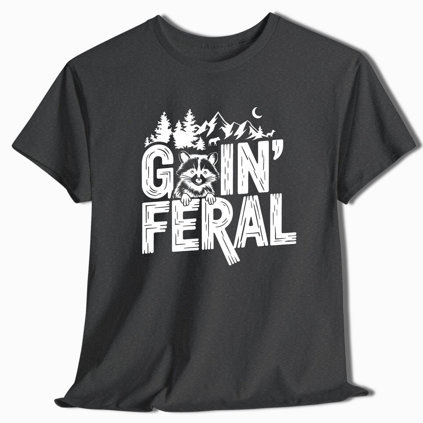 Camping T-Shirt Goin' Feral Raccoon - t141a25