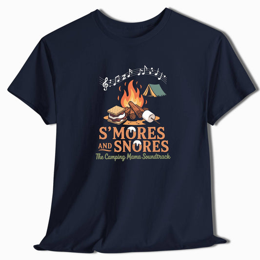 Camping T-Shirt Camping Mom S'mores and Snores - t142a25