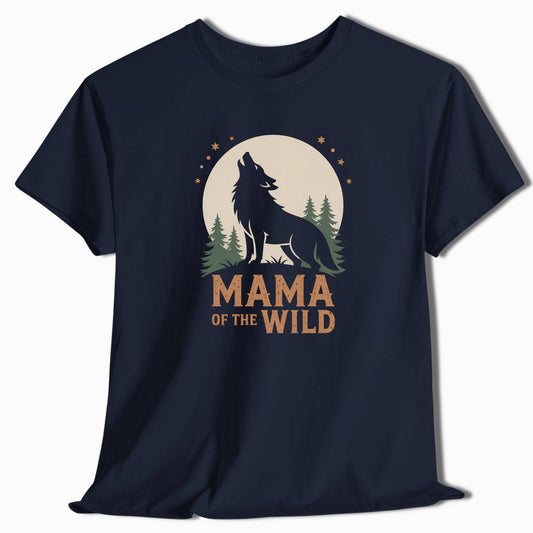 Camping T-Shirt Mama of the Wild Wolf - t147a25
