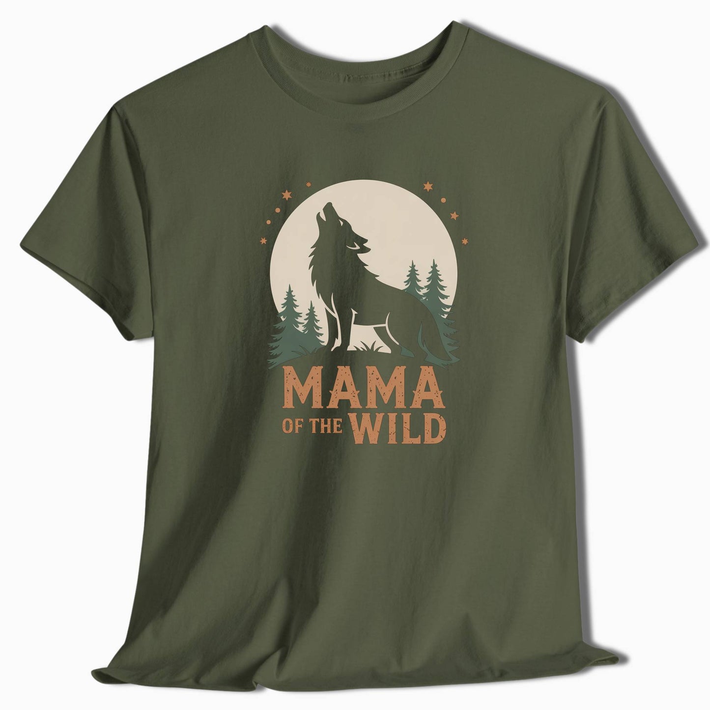 Camping T-Shirt Mama of the Wild Wolf - t147a25