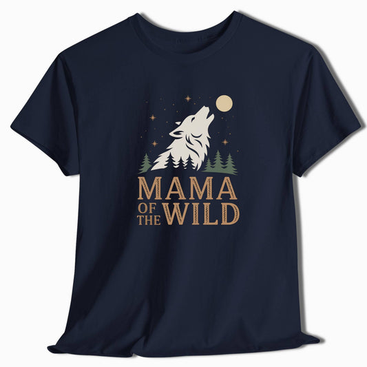 Camping T-Shirt Wild Mama Howling Wolf - t148a25