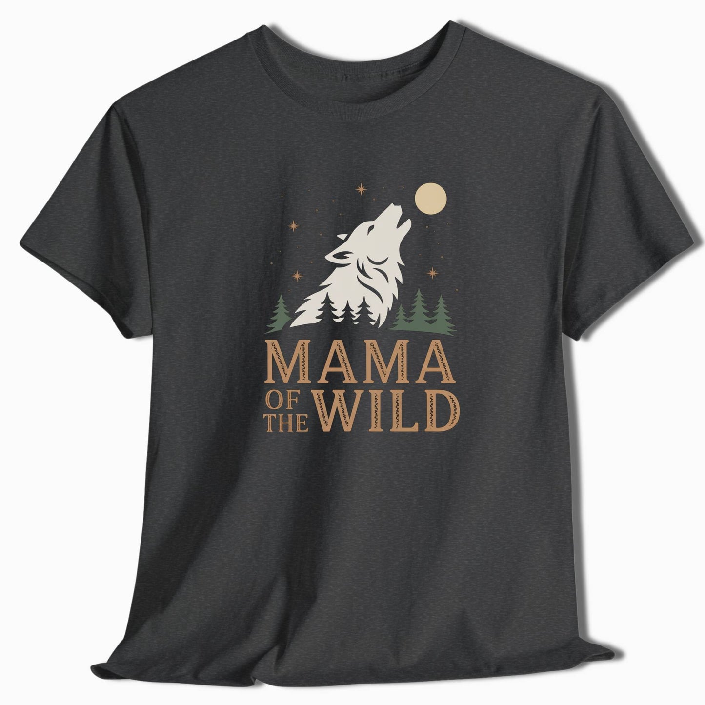 Camping T-Shirt Wild Mama Howling Wolf - t148a25