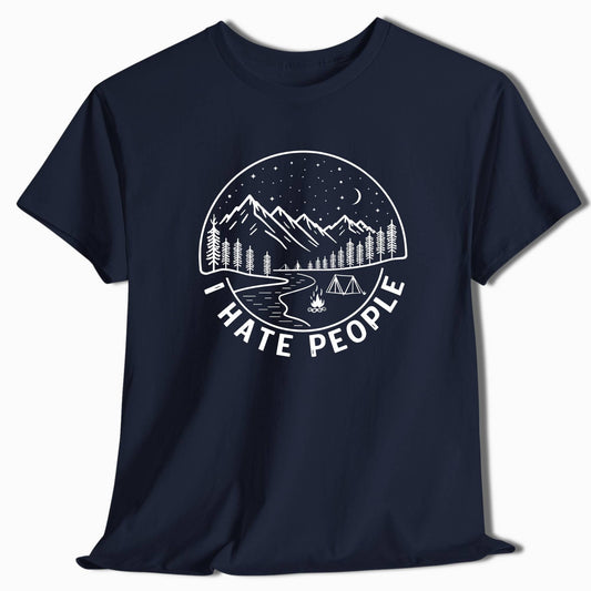 Camping Shirt - I Hate People Camping Site - t14a25