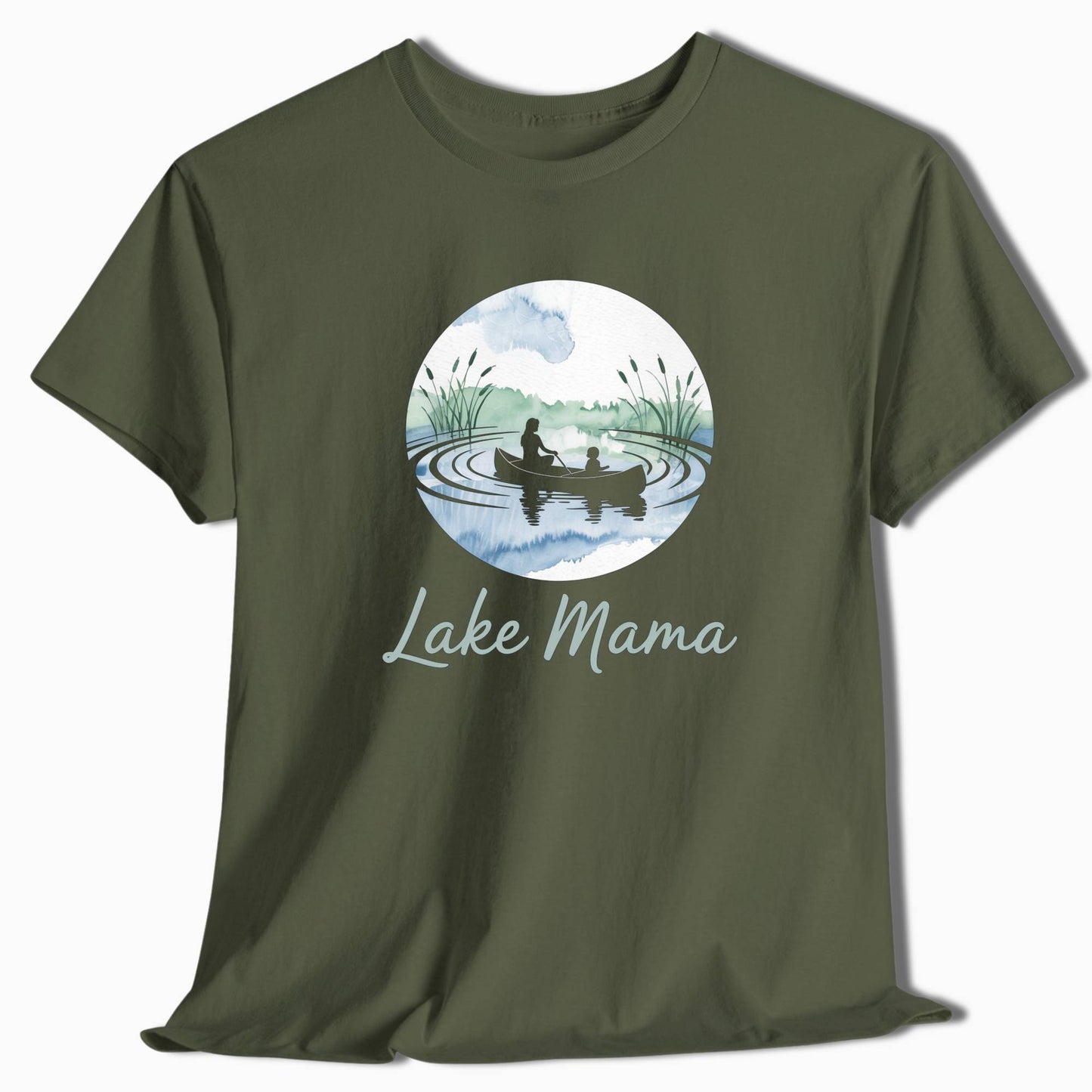 Camping T-Shirt Lake Mama Canoe - t156a25