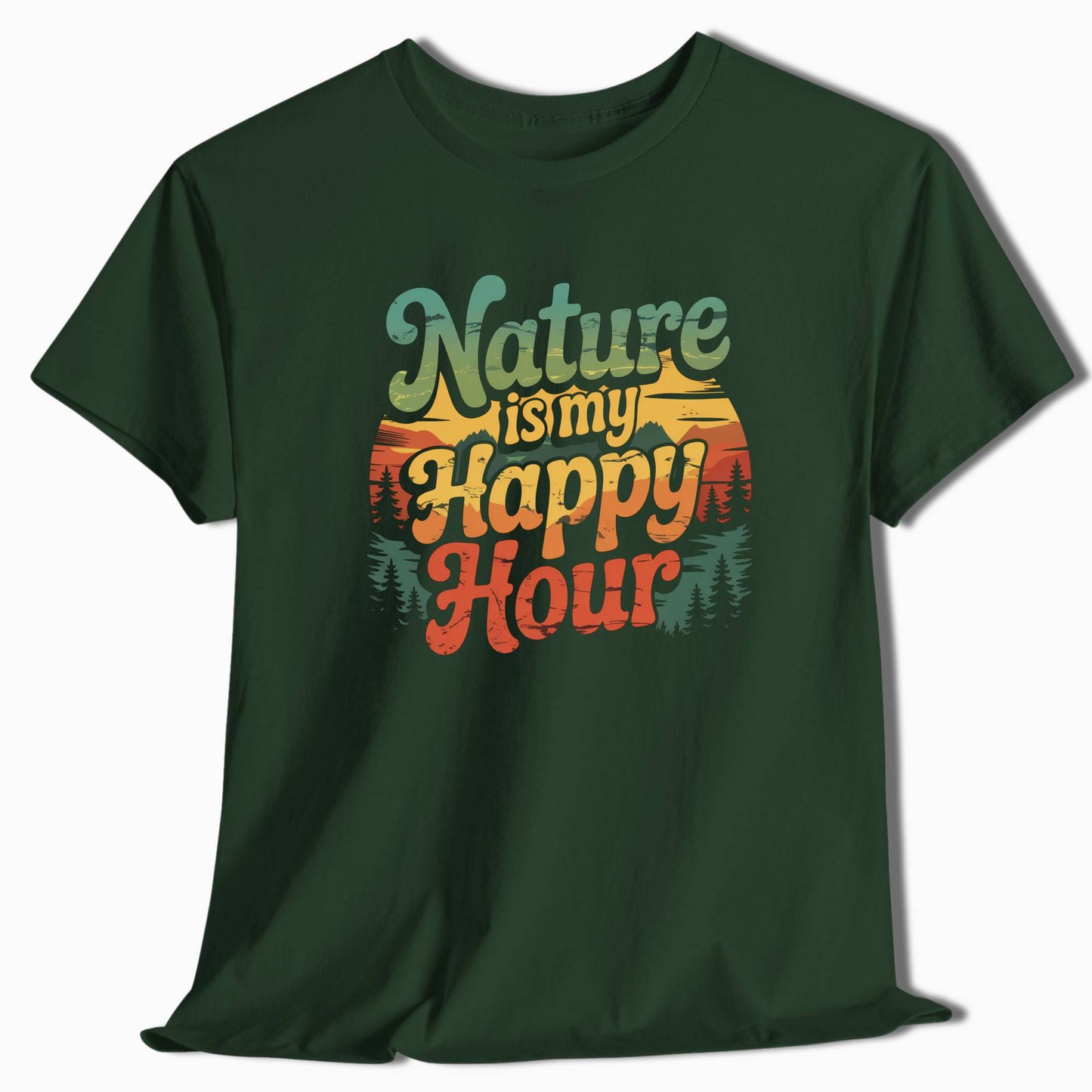 Camping T-Shirt Nature Is My Happy Hour - t168a25