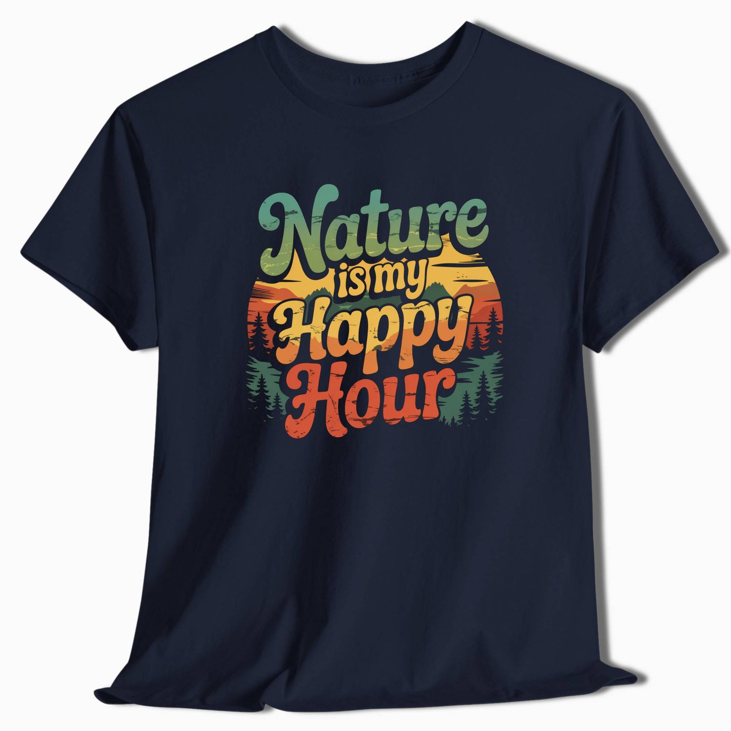 Camping T-Shirt Nature Is My Happy Hour - t168a25