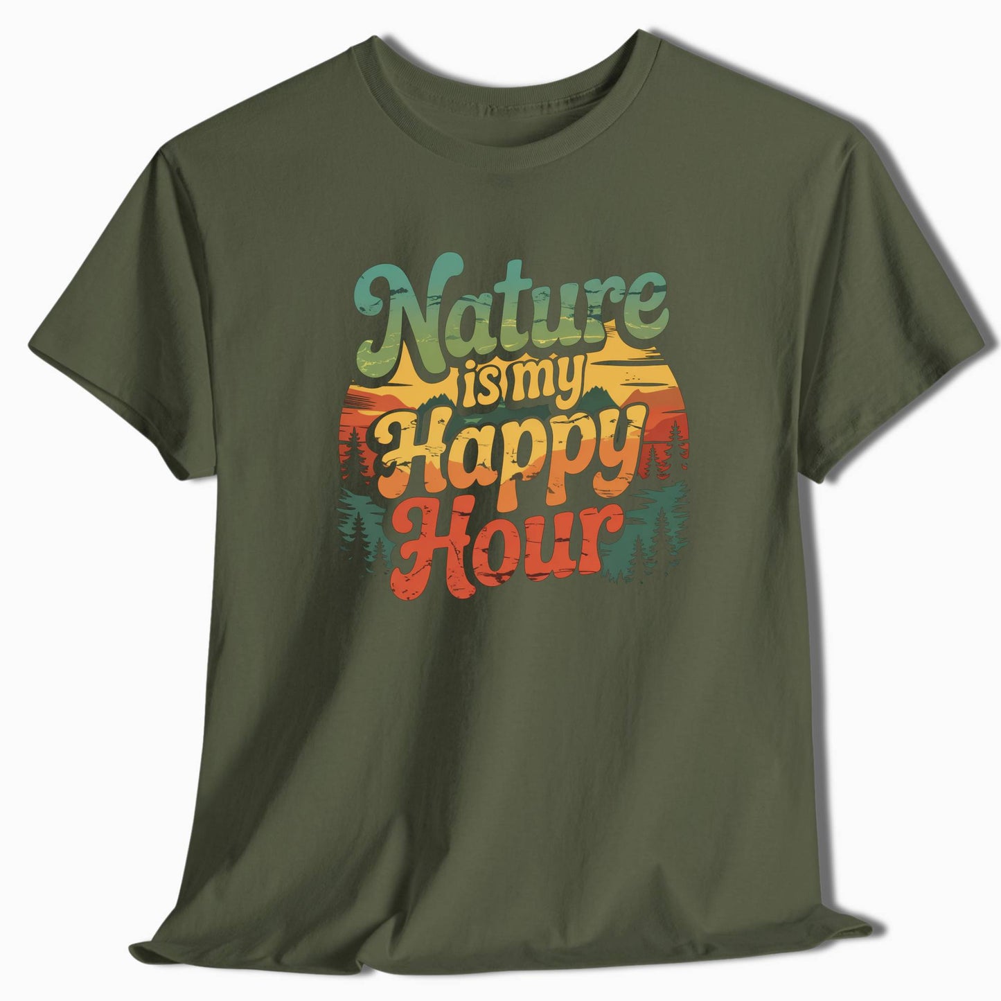 Camping T-Shirt Nature Is My Happy Hour - t168a25