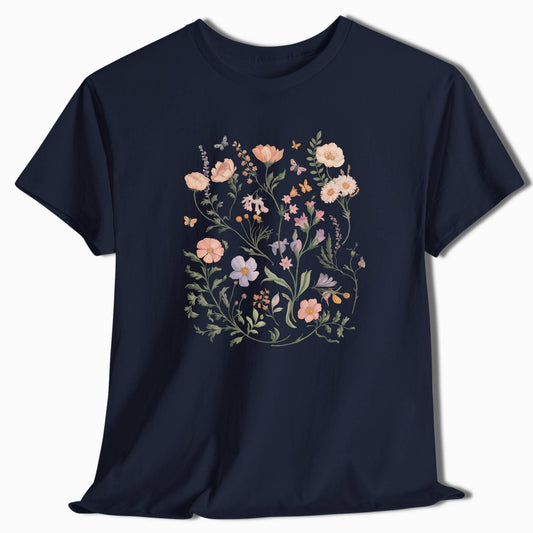 Wildflowers Lovers Shirt - Butterfly and Wildflower Outdoors Theme - t19a25