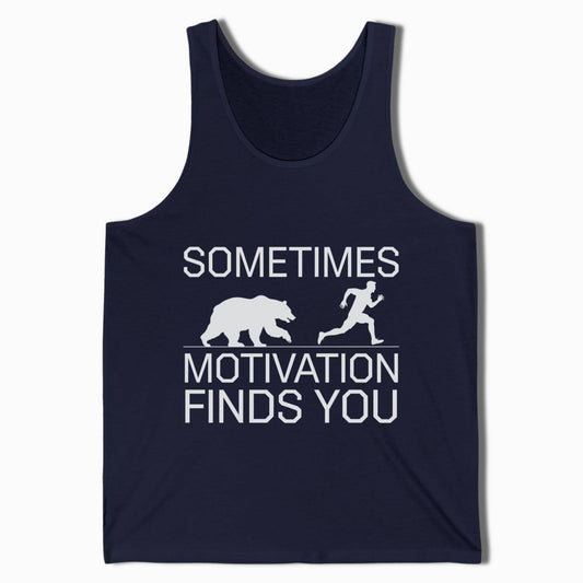 Hiking Tank Top Sometimes Motivation Finds You - t1a25