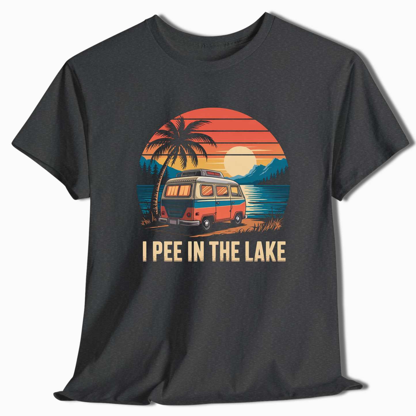 Retro Camper Van I Pee in the Lake Tee - t207a25