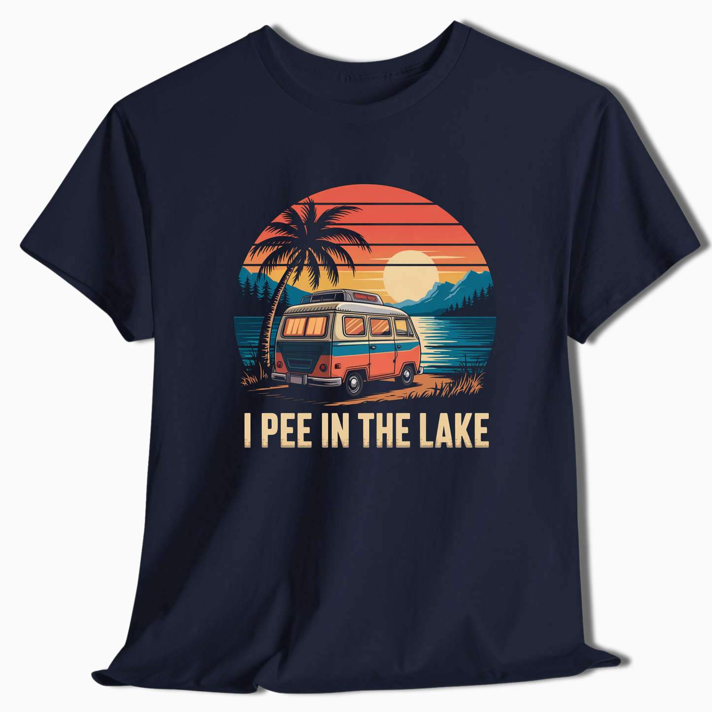 Retro Camper Van I Pee in the Lake Tee - t207a25
