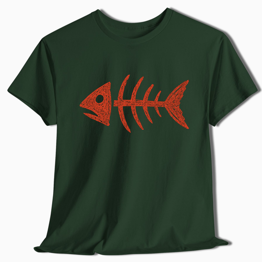 Fish Bone Graphic T-Shirt - t237a25