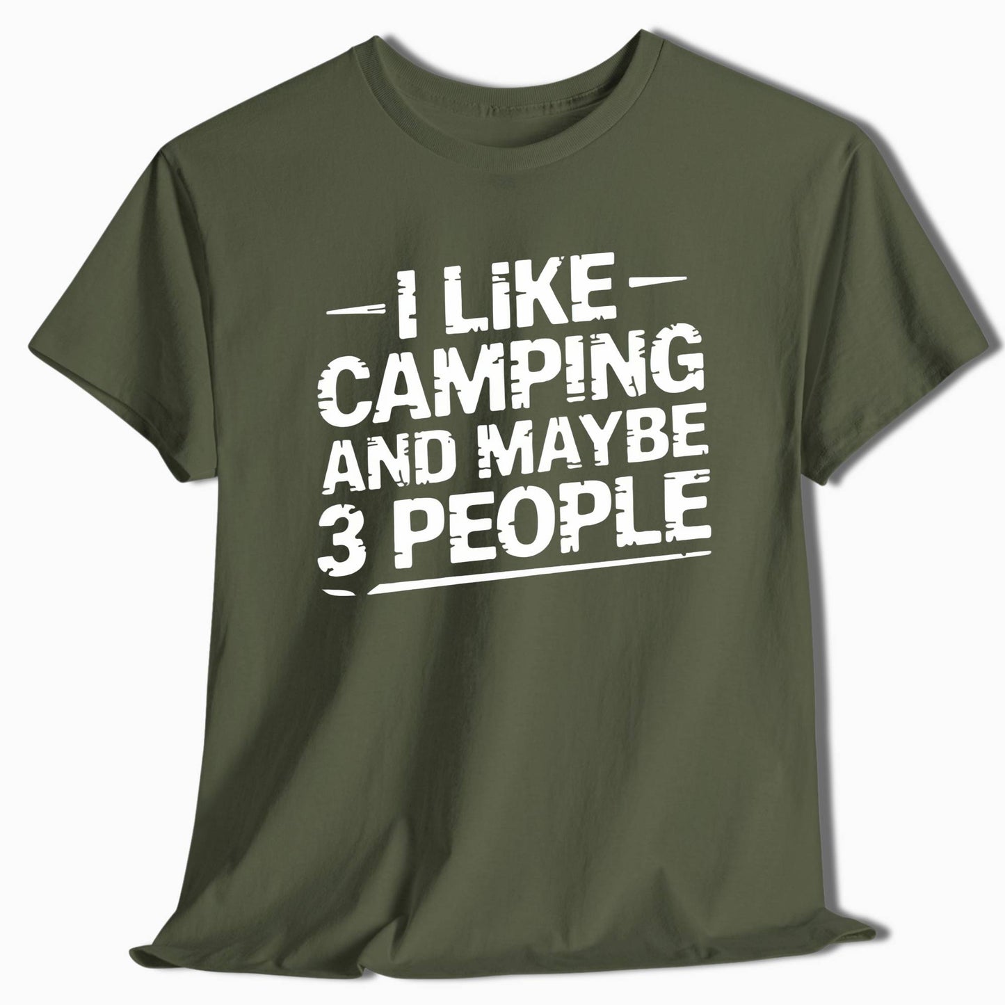 Funny Camping Shirt - I Like Camping and Maybe 3 People - t23a25