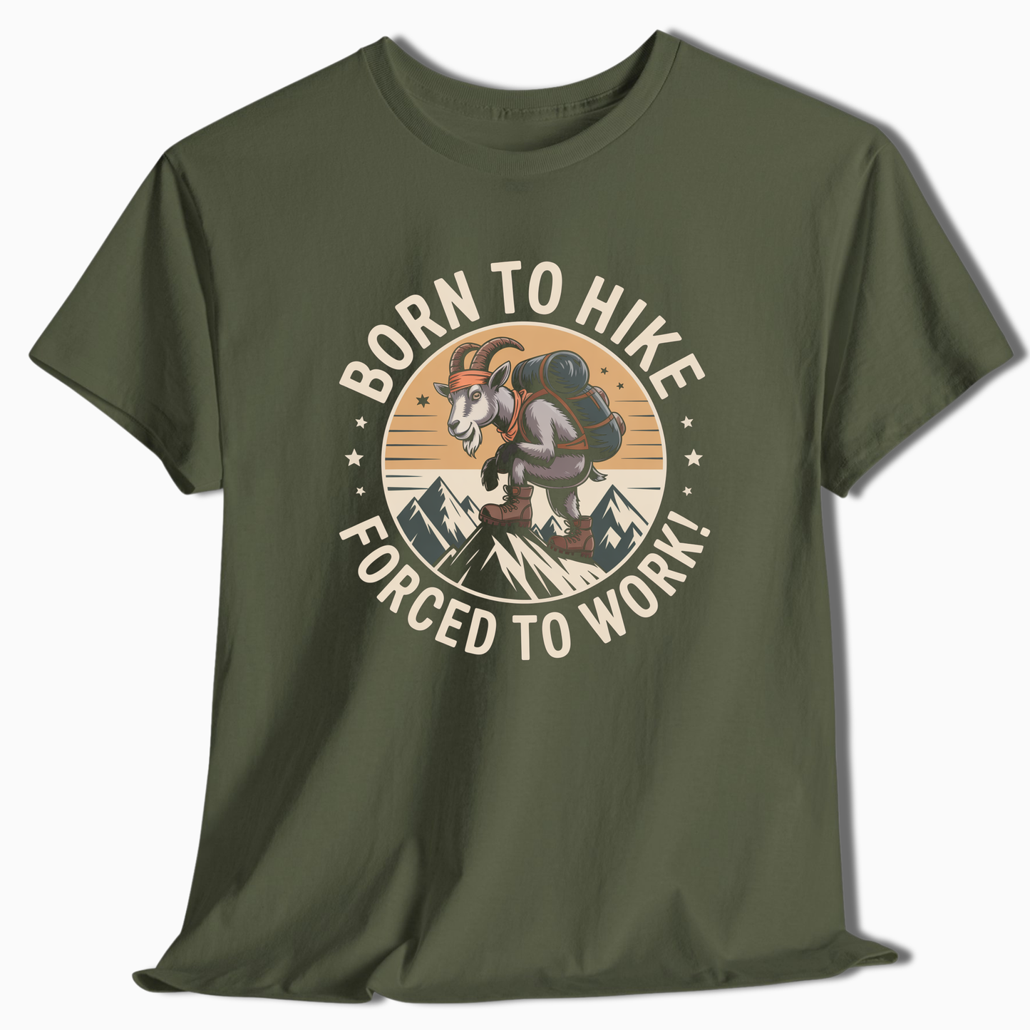 Born to Hike Forced to Work T-Shirt - Hiking Gift - t277a25