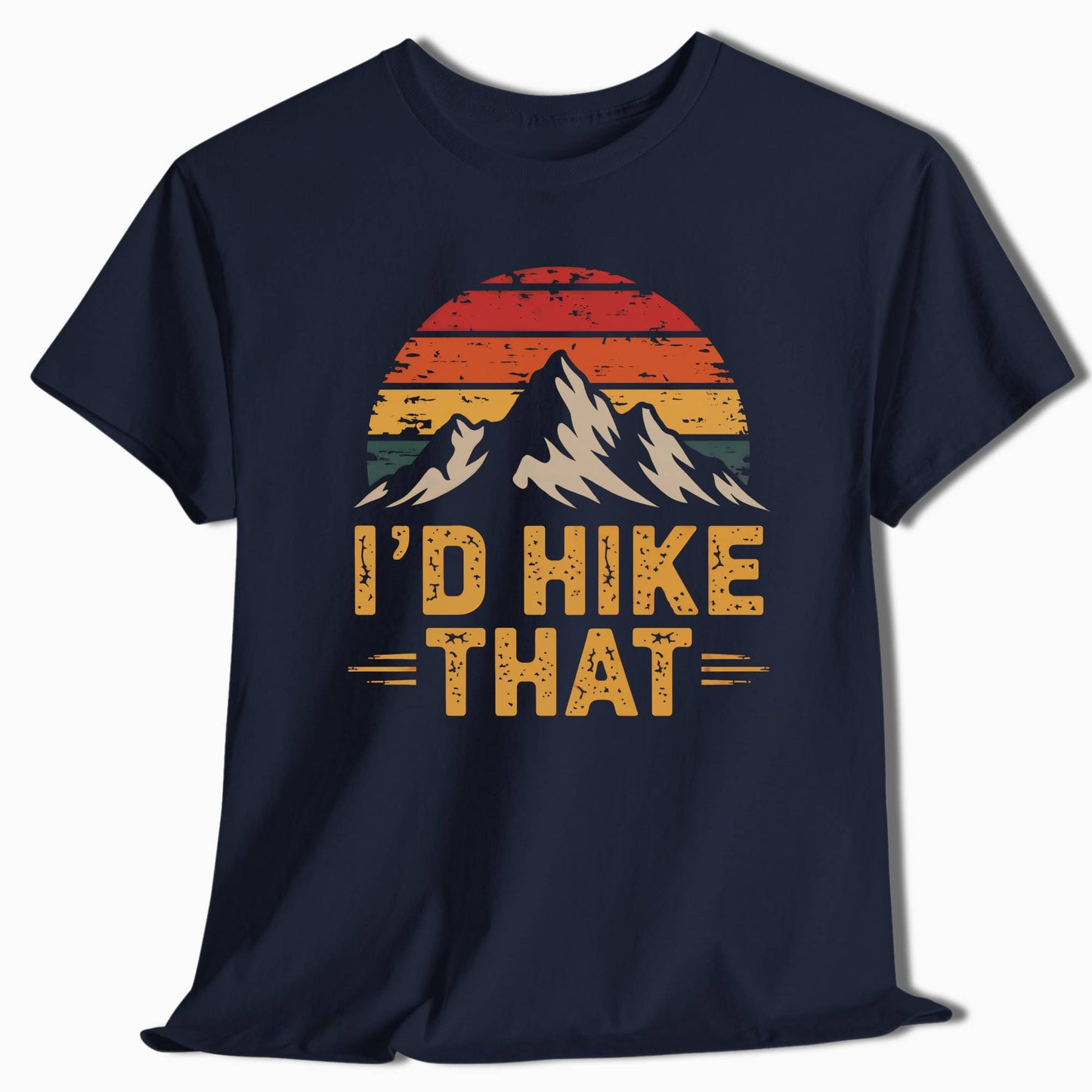 I'd Hike That Retro Mountain T-Shirt - t27a25