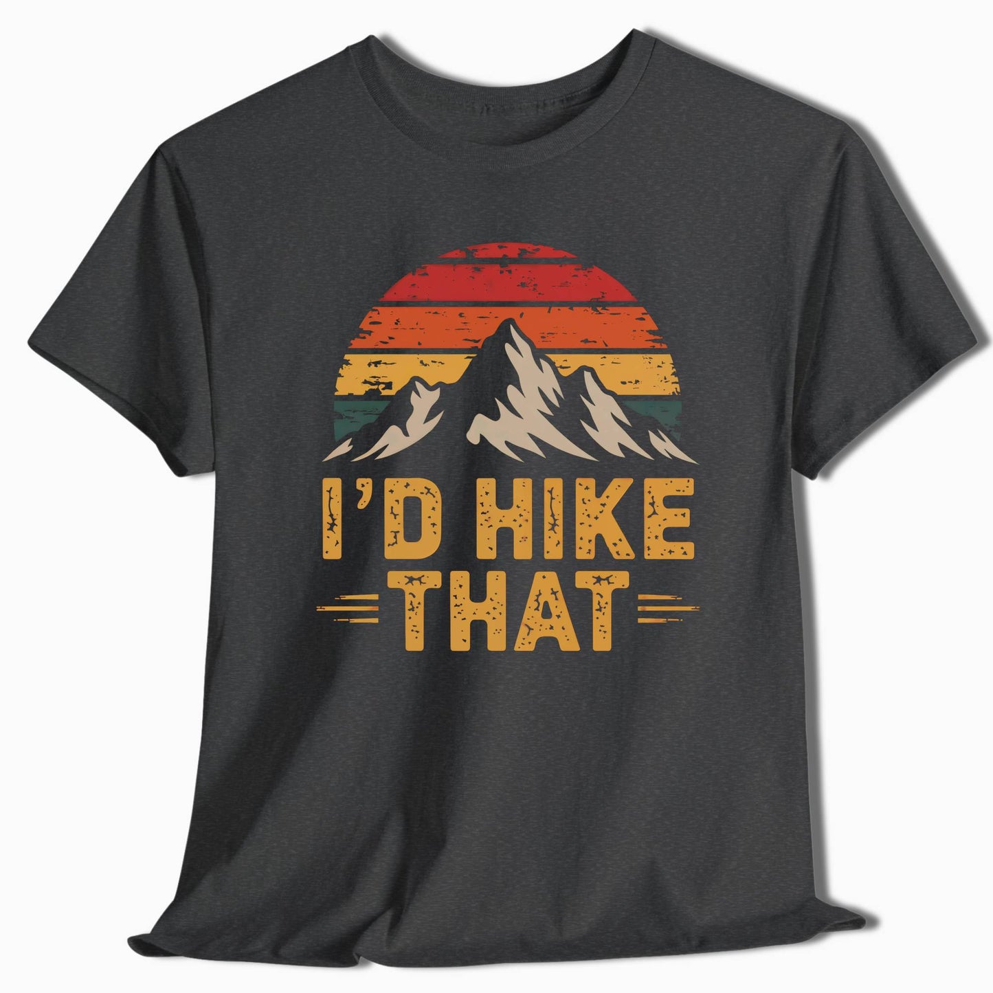 I'd Hike That Retro Mountain T-Shirt - t27a25