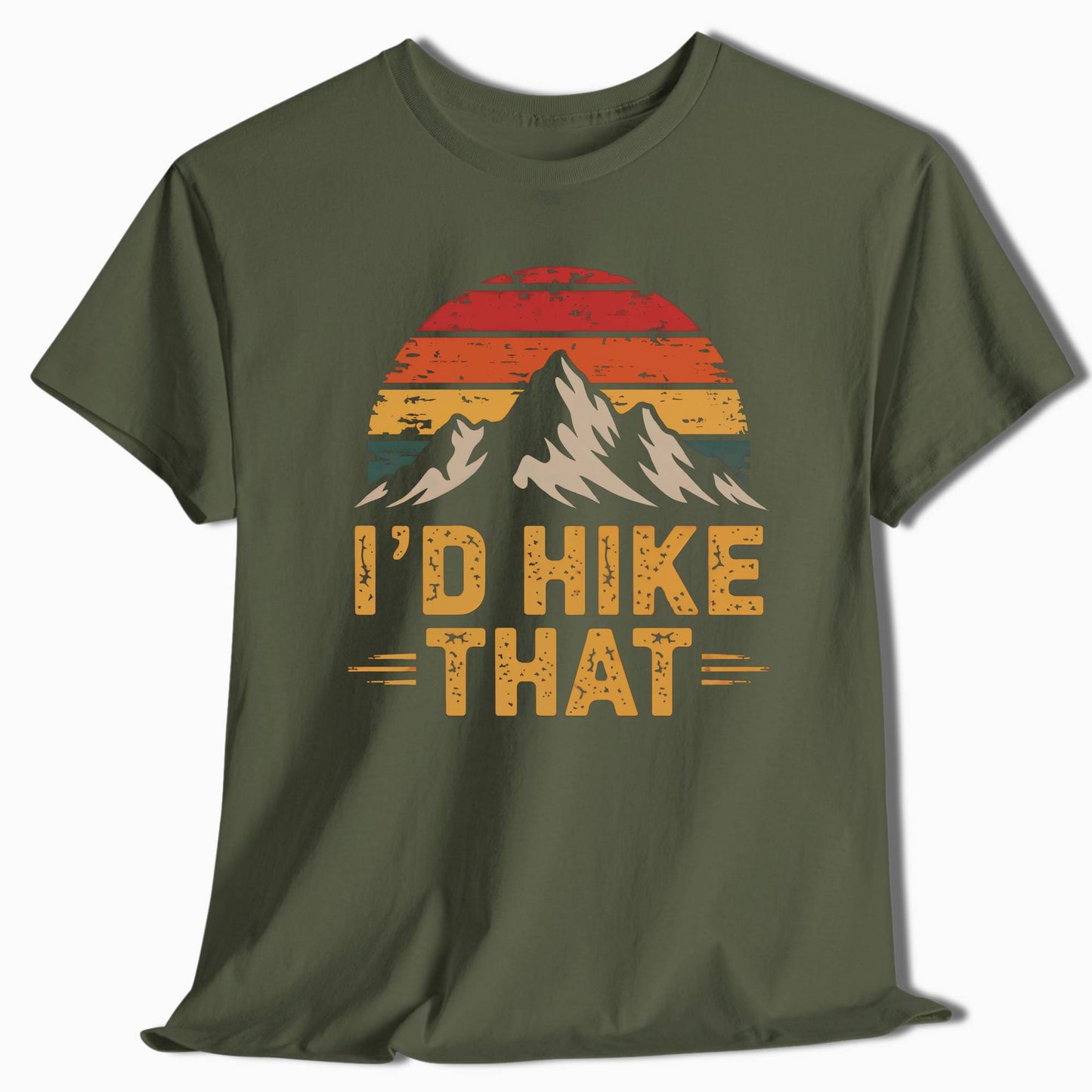 I'd Hike That Retro Mountain T-Shirt - t27a25