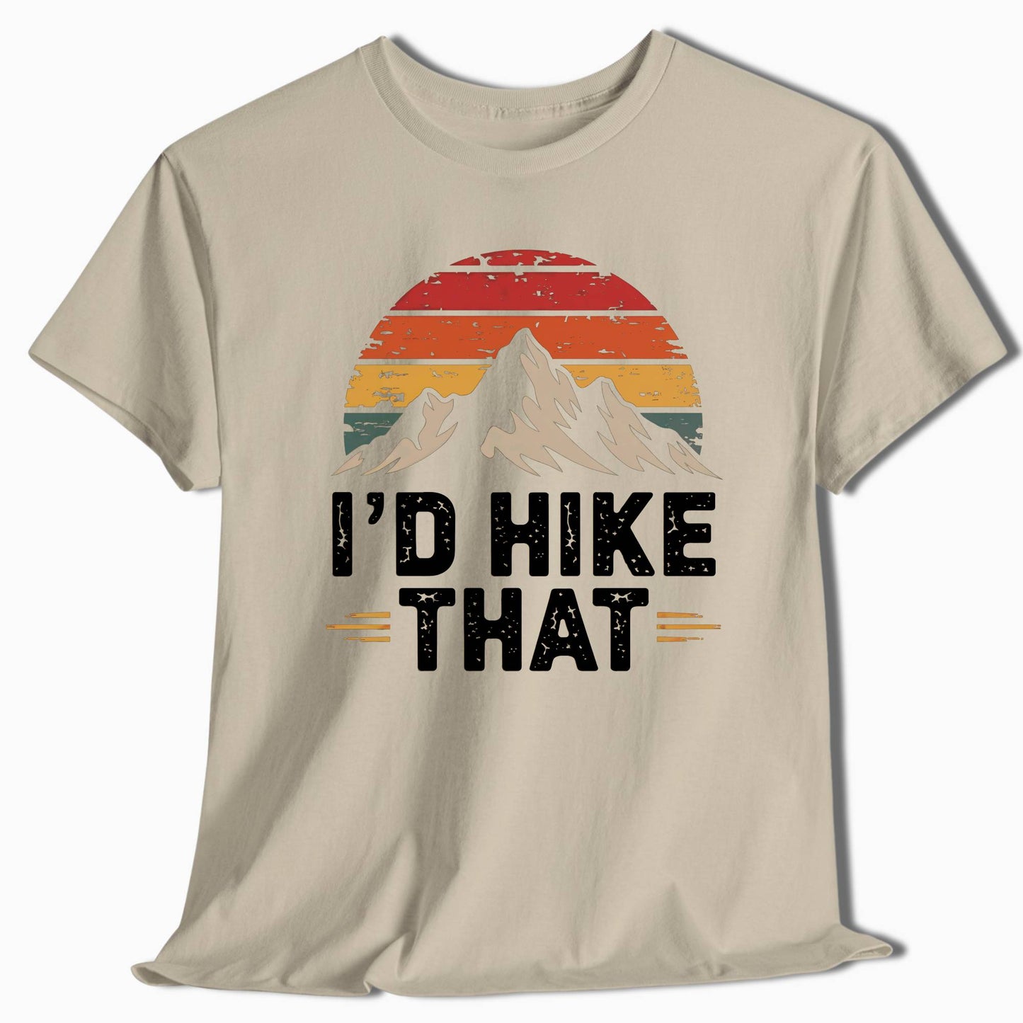I'd Hike That Retro Mountain T-Shirt - t27a25