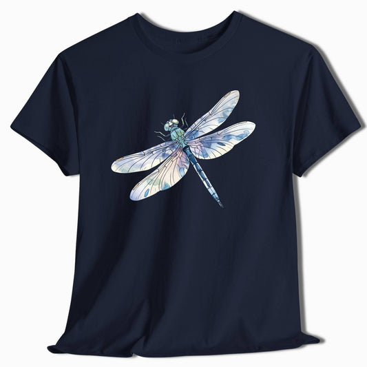 Watercolor Dragonfly T-Shirt - Nature-Inspired Insect Tee - t30a25