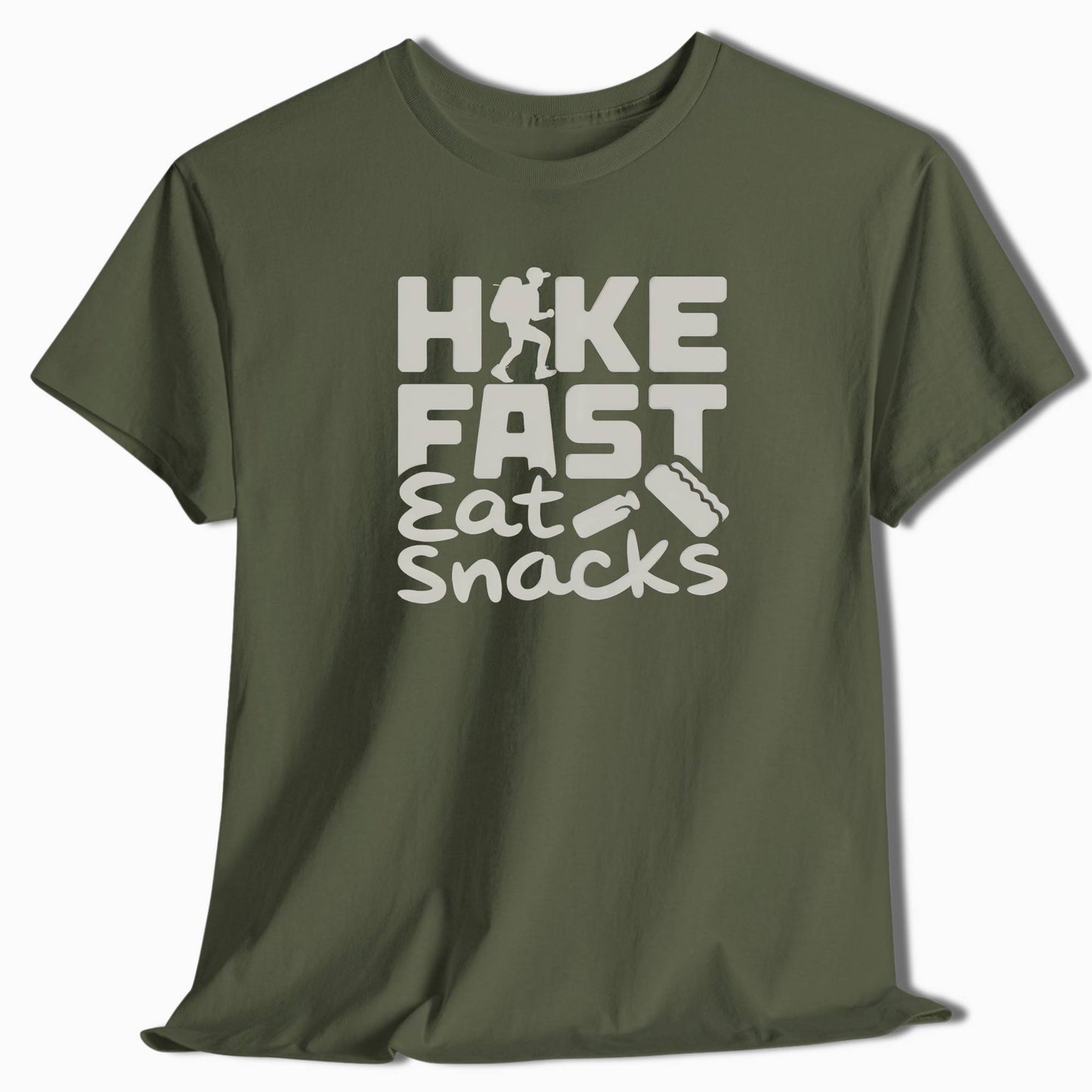 Hike Fast Eat Snacks T-Shirt - t50a25