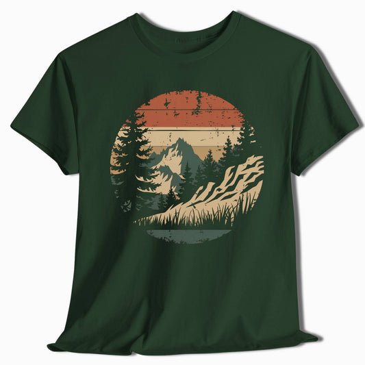 Retro Mountain Adventure T-Shirt - t59a25