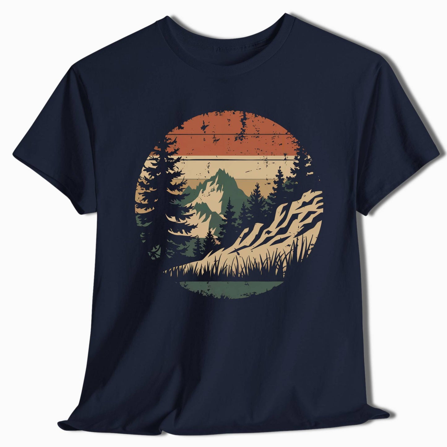Retro Mountain Adventure T-Shirt - t59a25