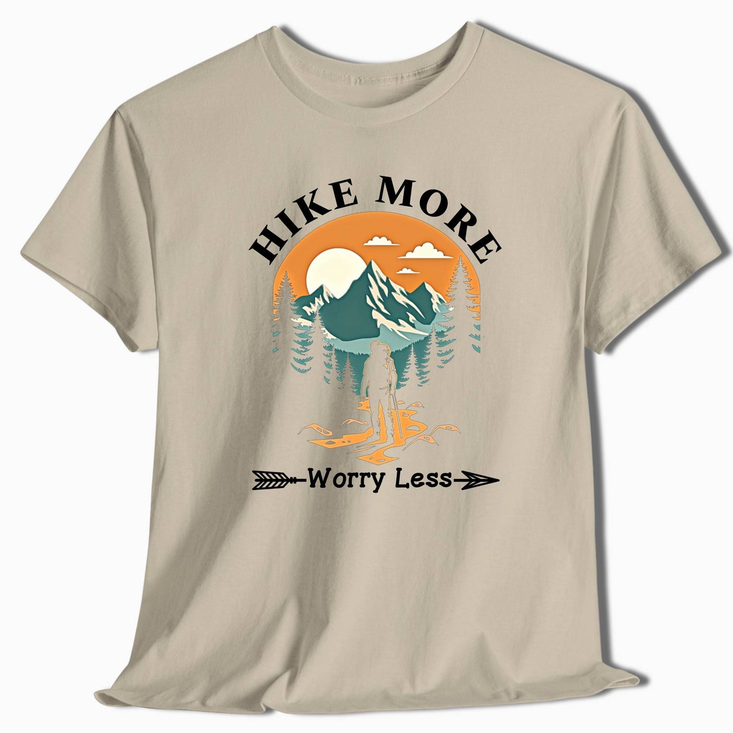 Hiking T-Shirt - Hike More Worry Less Hiker - t5a25