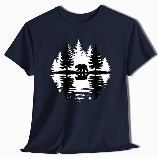 Bear Forest Reflection T-Shirt - t69a25