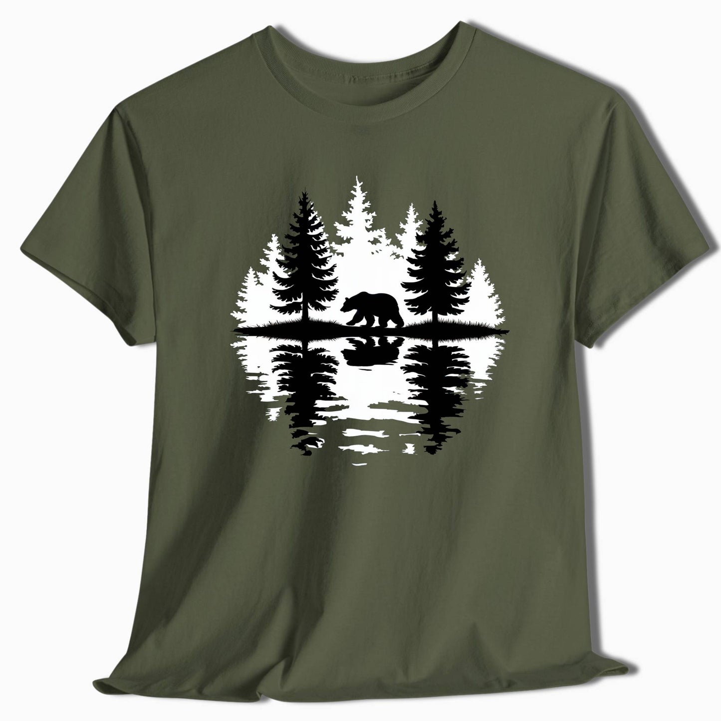 Bear Forest Reflection T-Shirt - t69a25