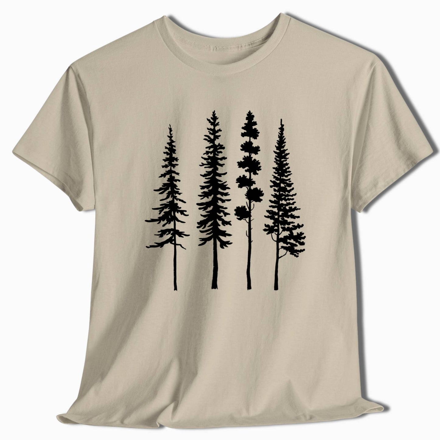 Hiking T-Shirt - 4 Pin Trees Silhouettes - t6a25