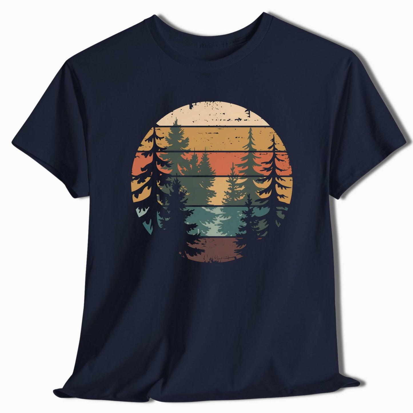 Retro Forest Sunset T-Shirt - t70a25