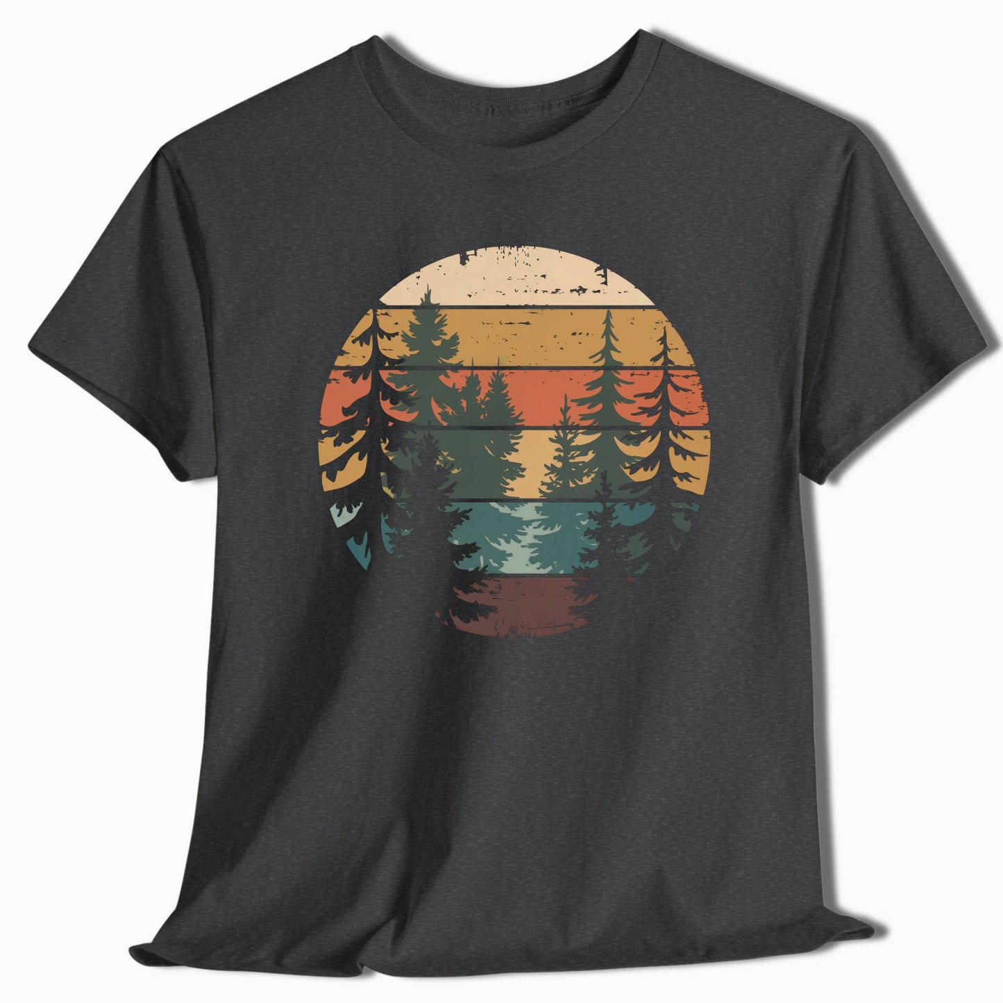Retro Forest Sunset T-Shirt - t70a25