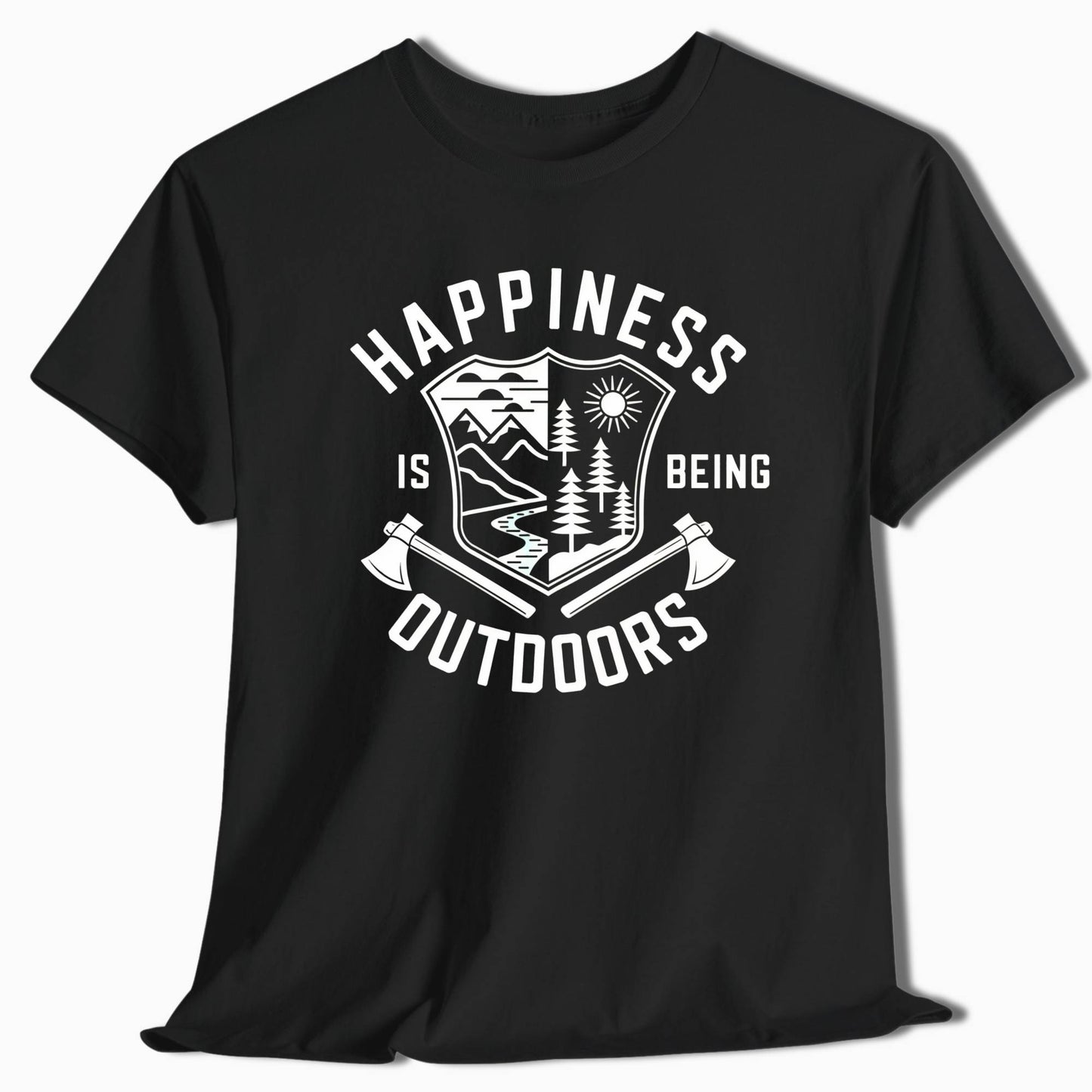 Happiness Is Being Outdoors T-Shirt - t76a25