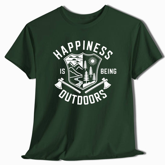 Happiness Is Being Outdoors T-Shirt - t76a25