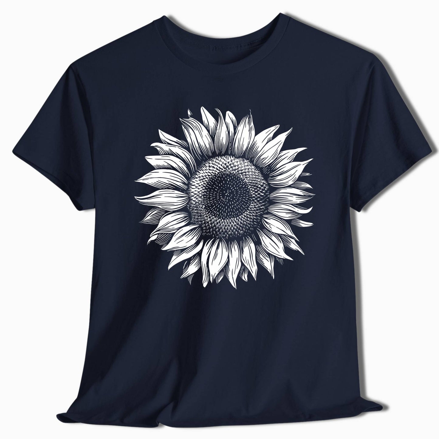 Black and White Sunflower T-Shirt - t80a25