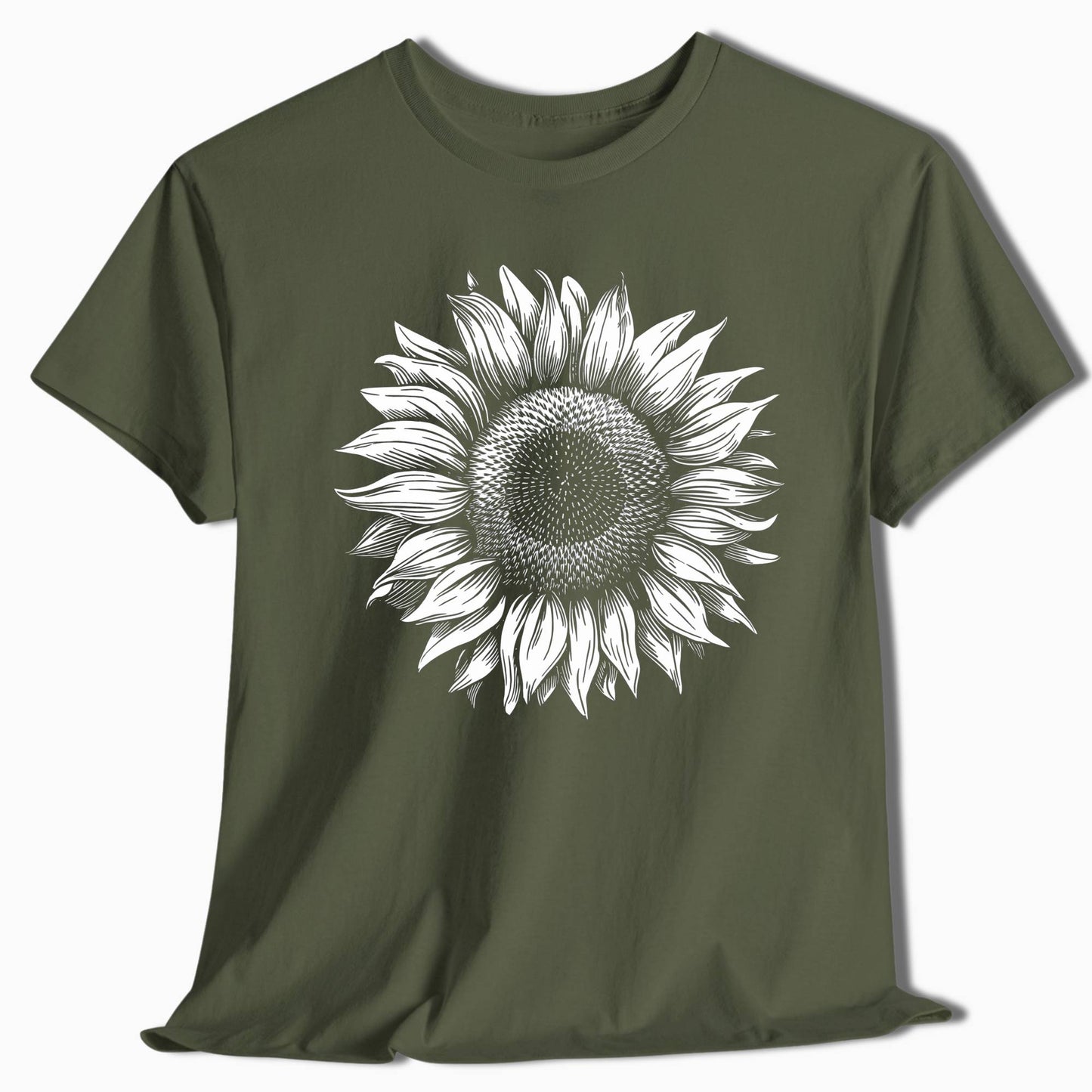 Black and White Sunflower T-Shirt - t80a25