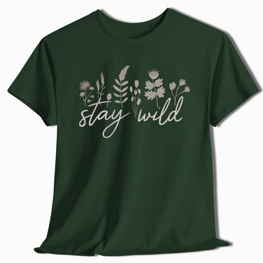 Floral T-Shirt Stay Wild - t87a25