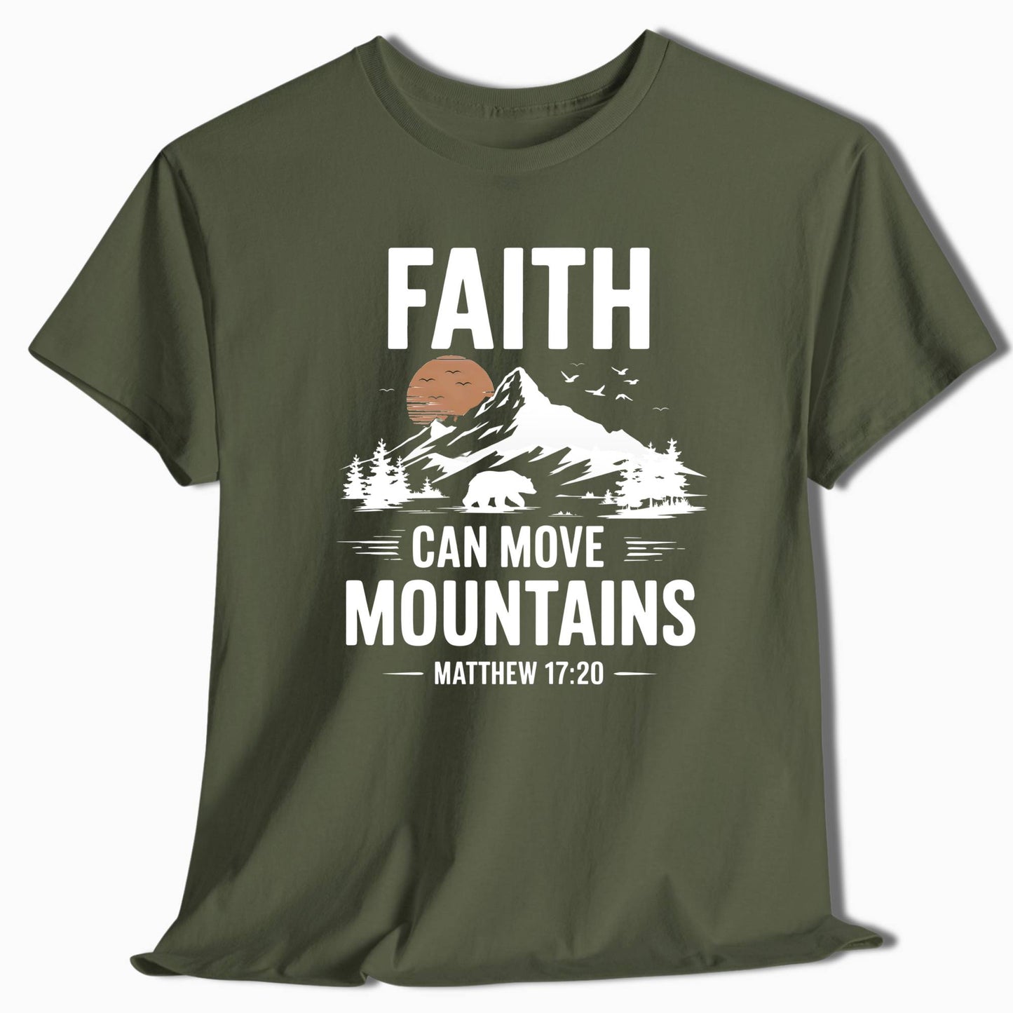 Hiking Shirt - Faith Can Move Mountains - t8a25