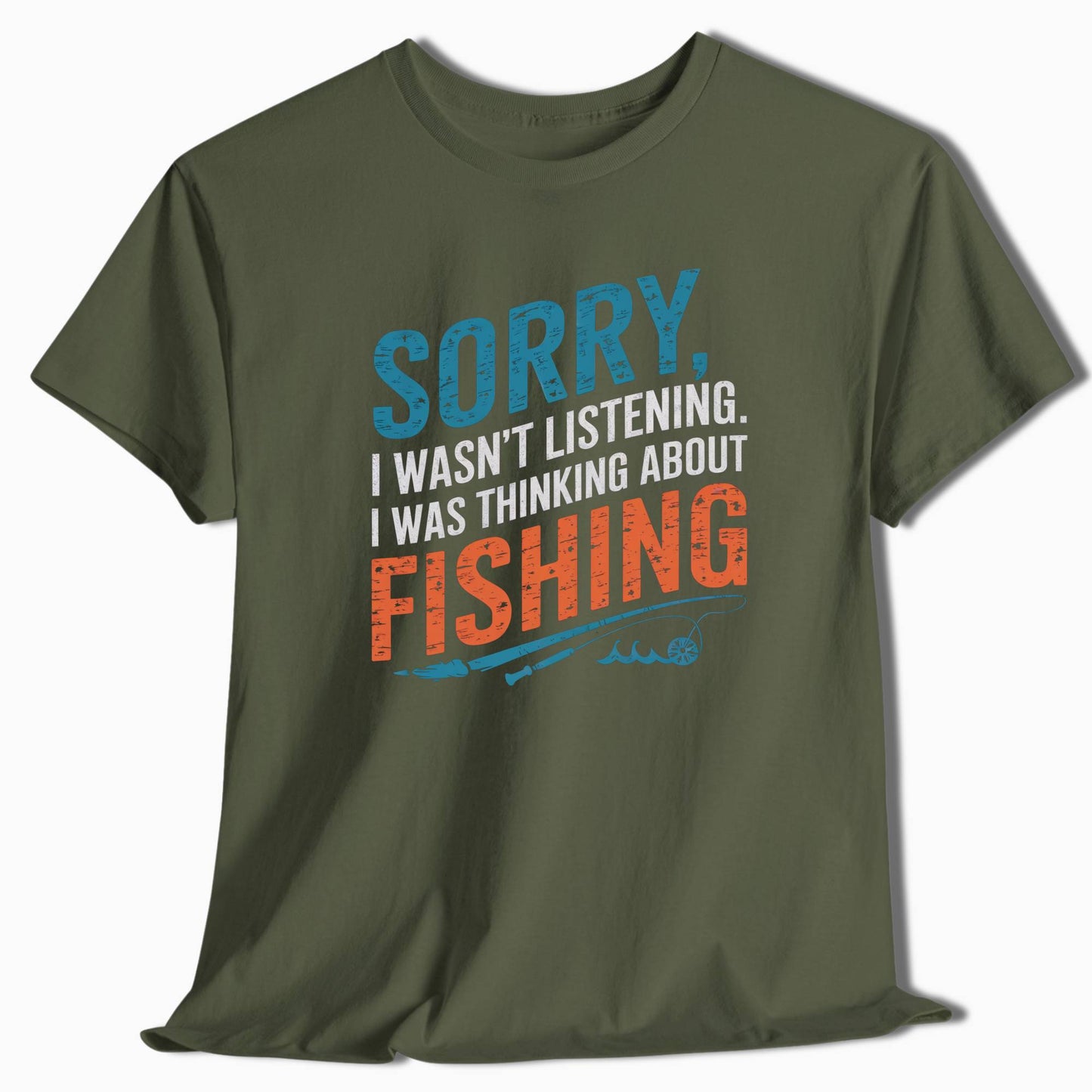 Fishing T-Shirt I Was Thinking About Fishing - t97a25