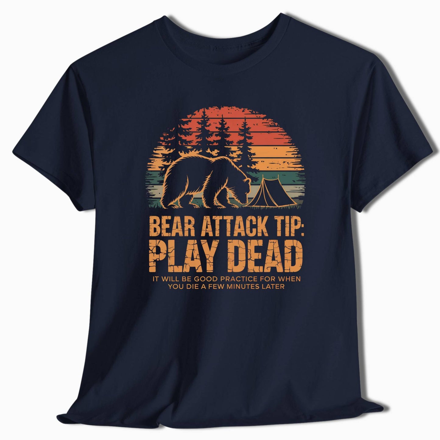 Bear Attack Tip Play Dead T-Shirt - t99a25