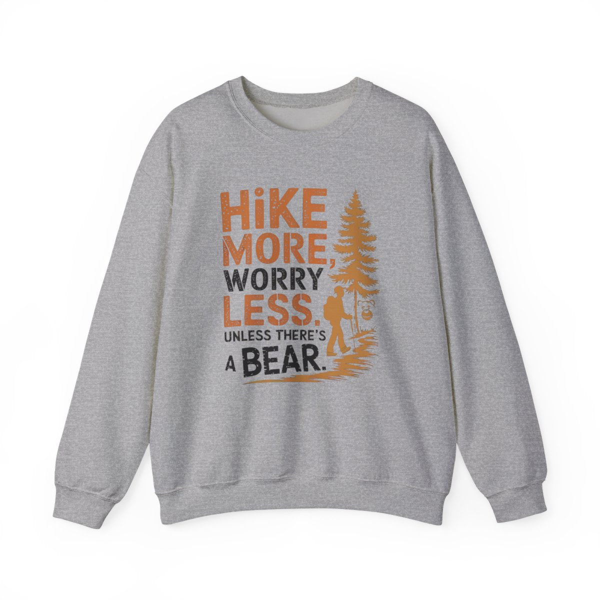 Hike More Worry Less Funny Hiking Sweatshirt - t35a25