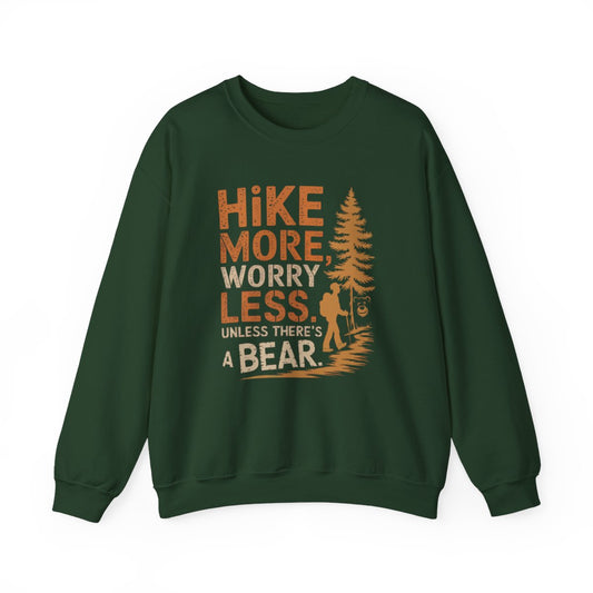 Hike More Worry Less Funny Hiking Sweatshirt - t35a25