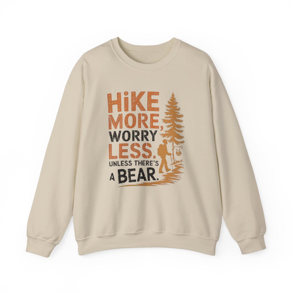 Hike More Worry Less Funny Hiking Sweatshirt - t35a25