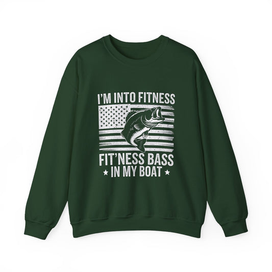 I’m Into Fitness Fit’ness Bass in My Boat Fishing Sweatshirt - t16a25