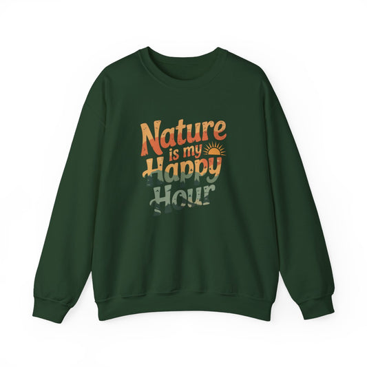 Nature Is My Happy Hour Camping Sweatshirt - t165a25