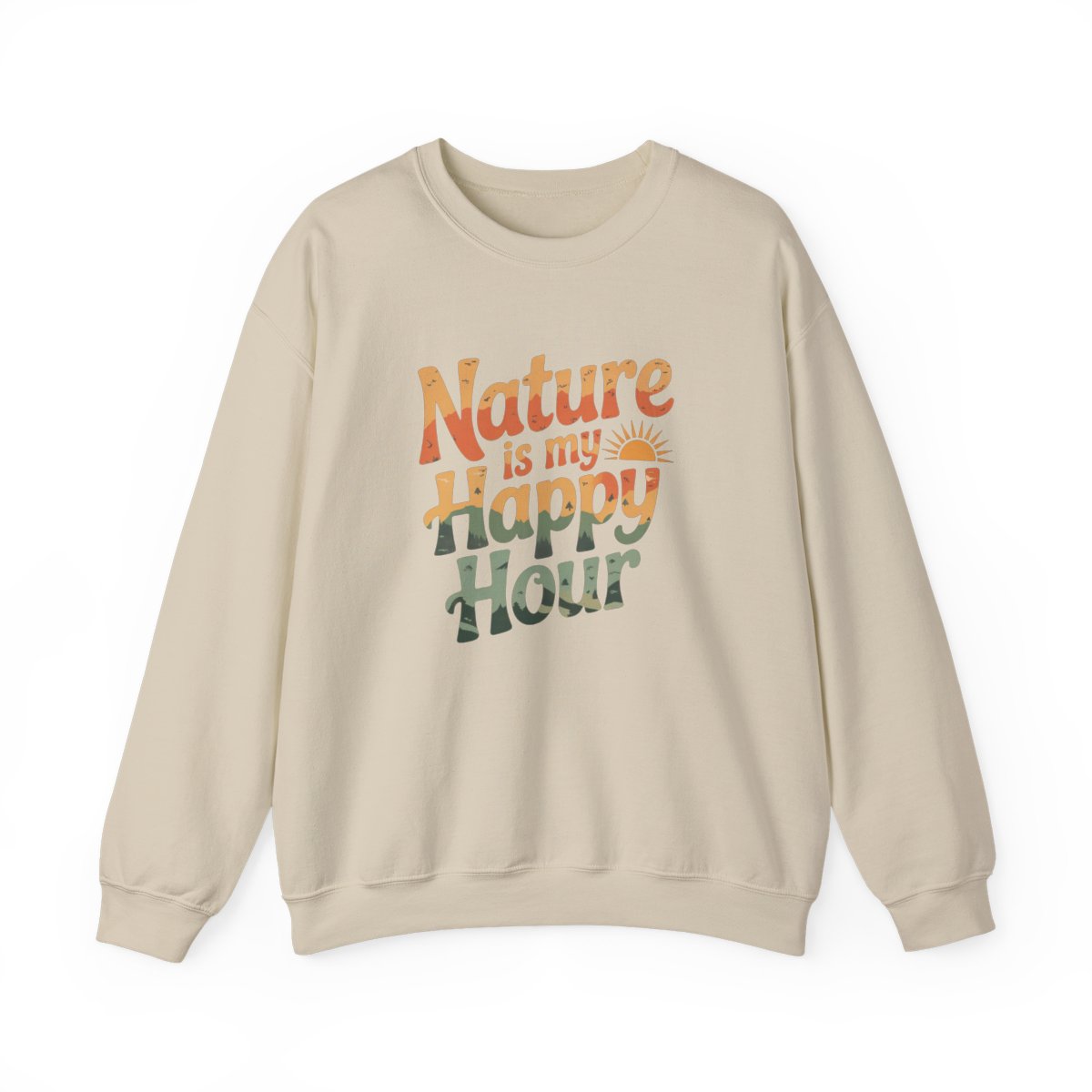 Nature Is My Happy Hour Camping Sweatshirt - t165a25