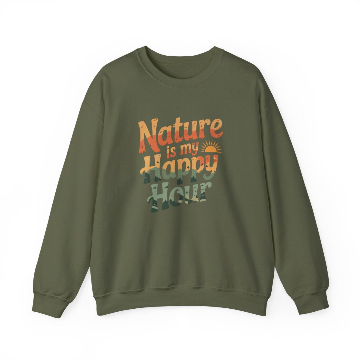 Nature Is My Happy Hour Camping Sweatshirt - t165a25